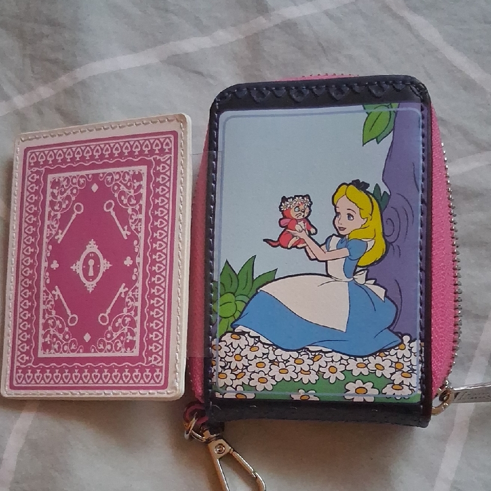 Alice in Wonderland Card Holder Loungefly Disney Wallet Bag Clip